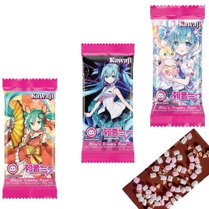 Miku’s Dreamy Road – Milk Chocolate with Fudge & Marshmallow Pieces 40g Bar
