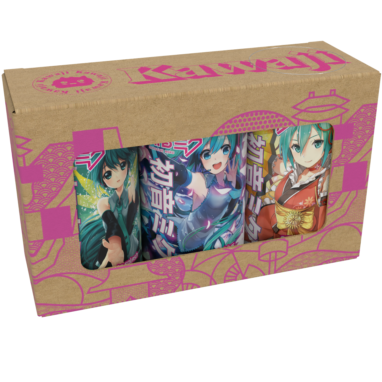 Kawaji x Hatsune Miku "Holo-Touch" Collection 3-Pack Gift Set!