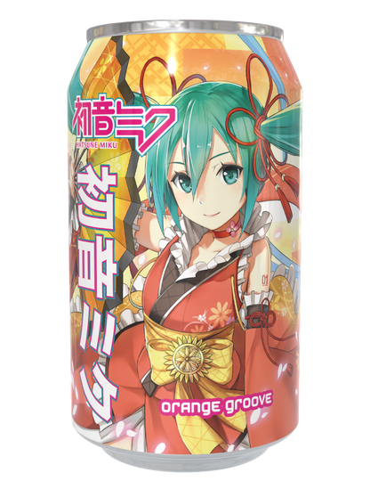 Limited Edition Hatsune Miku Orange  Groove  Soda Can 330ml