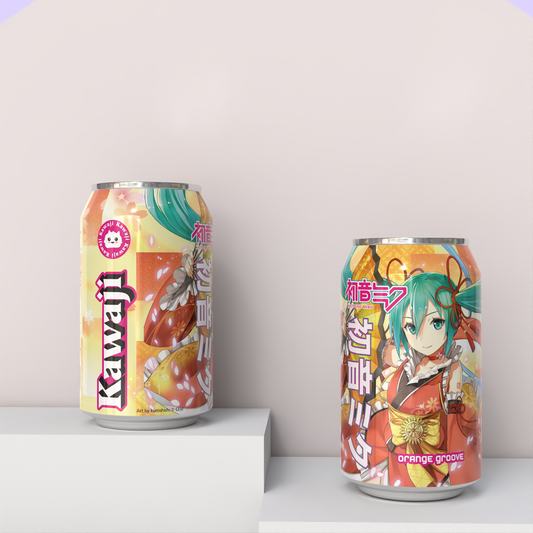 Limited Edition Hatsune Miku Orange  Groove  Soda Can 330ml