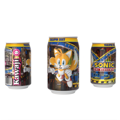Sonic the Hedgehog Tailspin Zest - Orange  Flavour Soda featuring Tails